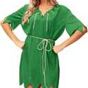 AOBUTE Women Halloween Green Fairy Costume Shiny Dress Adult Forest Cosplay, Medium