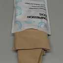 LIN PERFORMANCE Medical Compression Stockings for Men & Women 15-20 mmHg Thigh High Length Dot-Top Closed Toe Socks for Varicose Vein Flight Pregnant (Nude,L)