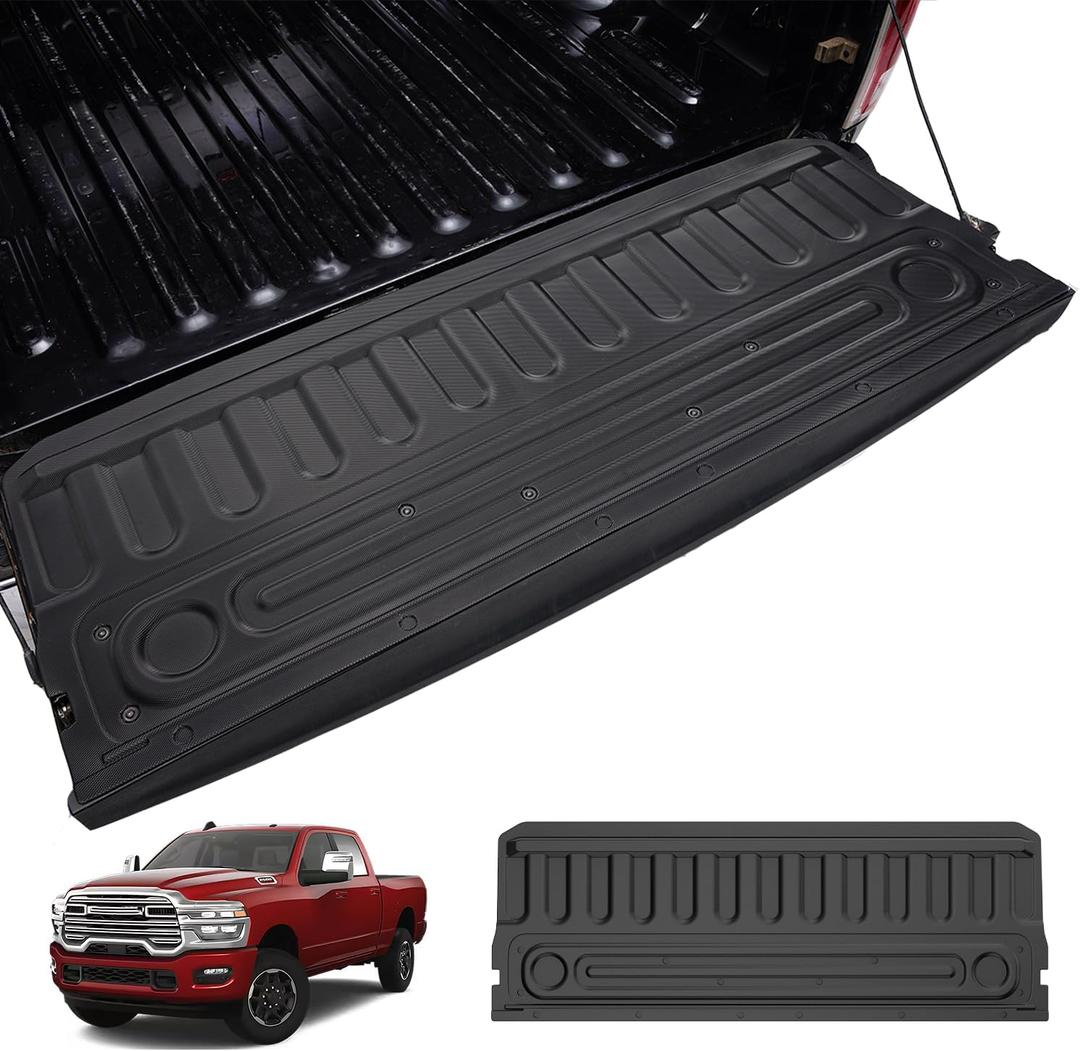 Tailgate Mat Fit for RAM 2500/3500 2009-2026 2027 & RAM 1500 2009-2018
Fits RAM 1500 Classic 2019-2024, Not Fit Drop-In Liners, TPE Tailgate Protector, Standard Tailgate Replacement Accessories