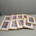YESKAY 8x10 Picture Frame Set of 9, Display Pictures 5x7 with Mat or 8 x 10 Without Mat, Multi Photo Frames for Wall Mounting or Table Top Display, Natural Oak