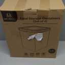 M MCIRCO Extra Large 7qt / 6.5L/220oz Tall Food Storage Containers, WIDE & DEEP, 4-Piece Plastic Airtight Kitchen Pantry Storage Containers for Flour, Sugar, with 4 Measuring Cups,20 Labels