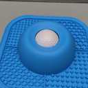 PetsHome Slow Feeder Dog Bowls & Lick Mat for Liquid and Thick Treat, Anti-Slip Dog Lick Bowl with Interactive Rolling Ball, 5/6 Cup Pup Licking Toy for Large Medium Small Dogs and Cats Blue