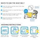 Lychee Harness Seat for High Chair Baby Feeding Safety Seat with Strap, Toddler Booster Harness Belt Portable Dining Seat Strap for Travel Home Restaurant Shopping (Blue)