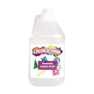 Colorations Washable Clear Glue, 1 Gallon, Non-Toxic- Great for Slime - Dries Clear, Bulk School and Scrapbook Bulk Supplies - Classroom Must Haves