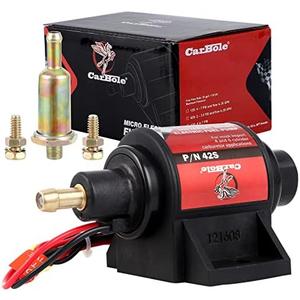 CarBole Gasoline Electric Fuel Pump Universal 5/16 Inch Inlet and Outlet Inline 12V 1-2A 28GPH 2-3.5P.S.I. Operating Fuel Pressure