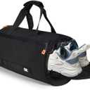 C&F BOGMOST Small Travel Duffel Bag,Compact Sports Small Gym Bag with Shoes Compartment,Lightweight Duffel Bag for Men & Women,Personal Item Travel Bag Weekender Bags for Travel Sports Gym -Black