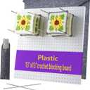 13Crochet Blocking Board with 20 Pegs/Pins Granny Square Blocking Boards for Crochet Projects,Plastic Waterproof Crochet Peg Blocking Board Gift for Crocheters and Beginners (Large-13 X13inche)