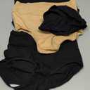 Women's High Waisted Underwear Slightly Tummy Control Cotton Panties Full Coverage Postpartum Briefs 4 Pack