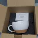 MORA Ceramic Latte Art Mug With Saucer - 10.5 oz, Round Bottom For Perfect Pours - Cafe Cups for Cappuccino, Espresso, Coffee, Tea etc - Porcelain Set for Baristas, Great Gift - Vanilla White