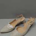 mysoft Women's Pumps Slingback Kitten Heels Pointed Toe Sexy Wedding Party Dress Pump Shoes (7.5)