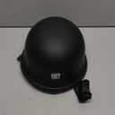 German Half Helmet,Adult Summer Handmade Personality Vintage Casco,Motorcycle Helmet Scooter Cool Helmet for Men and Women (Medium, Black)