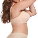 Lusait Strapless Bra Push Up Full Figure Underwired Convertible Multiway Beauty Back Bras for Women (Beige)