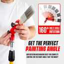 Multi-Angle Paint Brush Extender - High Ceiling Paint Edger Tool, Extension Pole Attachments