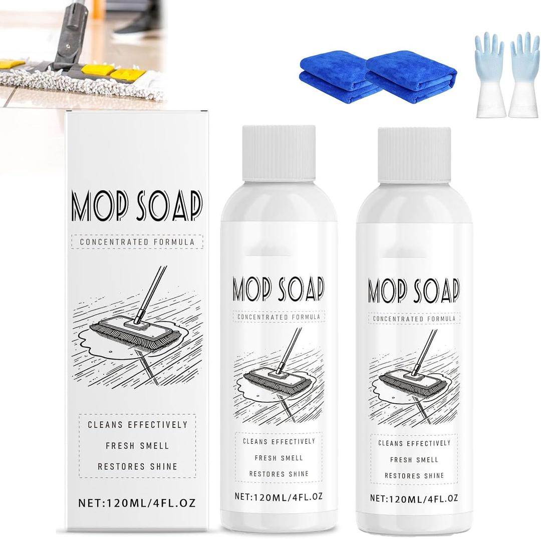 4 Pack Mop Soap for Floor Cleaning, 120ml Scented Mop Cleaner Soap, Scented Mop Soap Household Supplies Cleaner for Home, Kitchen, Floor