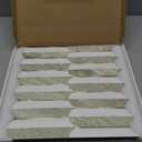 Vamos Tile Peel and Stick Backsplash Seamless Tile, Stick on Backsplash for Kitchen and Bathroom, Light Cream Green Slate and Dolomite White PVC Self Adhesive Mosaic Tiles (10 Sheets)