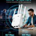 WiFi Extender Signal Booster, 1200M WiFi Extender, 2026 WiFi Repeater for Home, 4X Faster | Covers up to 16,899 sq.ft, Internet Extender WiFi Booster, 5.8G/2.4G WiFi Extender with Ethernet Port