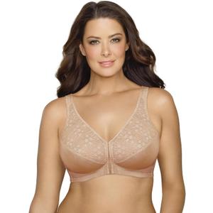 Exquisite Form 5100565 FULLY Lace Wireless Back & Posture Support Bra with Front Closure (38C, Rose Beige)