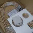 ALISADABOY Gold Farmhouse Chandelier Modern Candlestick Dining Chandelier Light Fixture Industrial 6 Light Pendant Lighting for Kitchen Living Room Bedroom Foyer Entrance Hallway Entryway