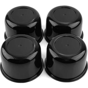 RTrhinoTuning 3.25inch Push-Thru Center Caps Compatible with Eagle ALLOYS 5x4.5 (5x114.3) 5x4.75 (5x120.7) Wheel Rim, 4 Pack, ABS Plastic High Black