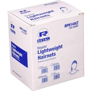 AmerCareRoyal Lightweight Hairnets - Comfortable, Breathable Hair Net for Food Service and Healthcare Facilities, Latex-Free, Disposable Hair Cap, 100% Latex Free, 24in, Light Brown, 144 Count