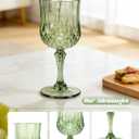 12PCS Sage Green Plastic Wine Glasses 7oz Acrylic Goblets, 2.7 x 6.7 inches