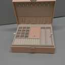 Jewelry Organizer Box Travel Jewelry Box Storage Organizer Case Earring Ring Necklace Box Large Travel Jewelry Case/PINK