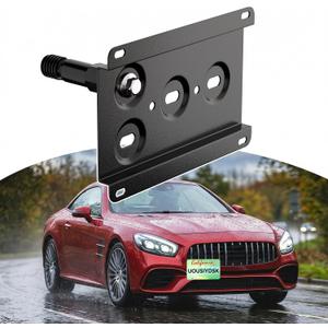 Front License Plate Bracket Compatible with Mercedes-Benz SL Class 2013-2020 Mercedes-Benz SLK/SLC 2011-2020 No Drill Tow Hook License Plate Holder, Car Tag Frame, Bumper Relocator Adapter Kit