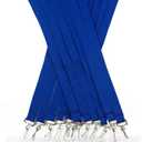 12 Pack Cruise Lanyard with Waterproof ID Card Holder, Colorful Solid Color Durable Lanyard with Badge ID Holder for Badge Card (Blue)