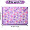 Tatuo 4 Pack Fleece Dog Blankets for Puppy Cats Multi-Size Sleep Mat for Pet Guinea Pig Soft Washable Warm Crate Bed Puppy Teething Toys Print Pattern Blanket Indoor(Purple,24 x 16 Inch,Paw)