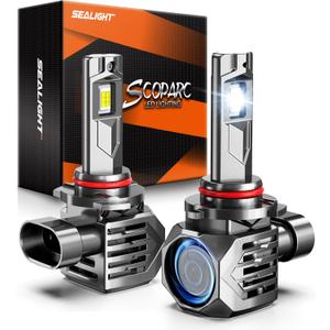 SEALIGHT 9005/HB3 Fog Lamps 75,000LM for ATVs & Powersports, 2026 Version, 9Brighteness S7S Series Wireless 9005 Fog Lights 1:1 Real Size 10 Years Lifespan- Pack of 2