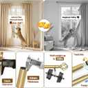 KAMANINA Gold Curtain Rod for Windows 66 to 120 Inch (5.5-10ft), 1 Inch Heavy Duty Curtain Rods 32 to 120, Long Decorative Single Drapery Rods, Twisted Cage End