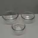 Pyrex Essentials (3-Piece) Glass Mixing Bowls Set For Prepping, Baking and Cooking, Preheated Oven, Dishwasher, Freezer, and Microwave Safe