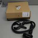 SAIJI Gooseneck Phone Holder for Bed Overall Length 38.6 Flexible Leather Wrapped Arm Overhead Cell Phone Mount Stand with 360 Adjustable Clamp Clip, Compatible with All 4-7 Cellphones (Black)