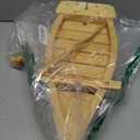 Kichgather 20" Wooden Sushi Serving Tray Boat Plate for Restaurant or Home