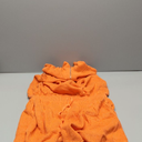 Yousify Women's Casual Sleeveless Short Rompers Summer Half Zip Lapel Collar Drawstring Knit One Piece Jumpsuit with Pockets Orange, Size L