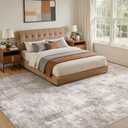 9x12 Area Rug, Large Soft Washable Rugs for Living Room Brown