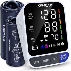 Blood Pressure Monitor, Auto Upper Arm Blood Pressure Monitors for Home Use, Large LED Screen with 9-17'' & 13-21'' Extra Large 2 BP Machine Cuff, 2x99 Memory, Voice Broadcast with USB Cable