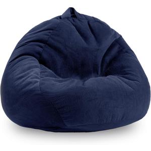 4FT Memory Foam Bean Bag Chairs for Adults Women Men Teen Sofa Comfoy Chair Large Beans Bags Sofa Navy Blue 4FT