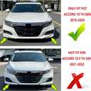 Front Bumper Lip for Honda Accord 2018 2019 2020 ACR Style 5Pcs Lower Chin Bumper Spoiler Splitter Protection Body Kit (Glossy Black)