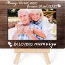 Ycyfckdr In Memory of Loved One Gifts, Memorial Picture Frame, Gifts for Loss of Loved One, Memorial Wooden Keepsake Plaque, Tabletop Picture Frame With Easel (A58)