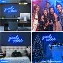 Blue Good Vibes Neon Sign - LED Neon Signs for Wall Decor, Neon Lights for Bedroom, Neon Wall Signs (16.1 x 8.3 inch)