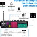 BOMGE 6 Channel dj powered audio sound mixer amplifier,100 W Stereo Speaker Home Audio Receiver effects, 48V phantom Power, USB, Bluetooth for home theater system, Karaoke, Streaming