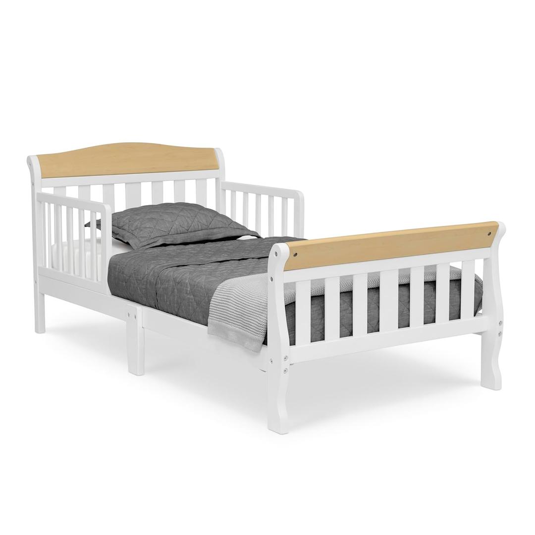 Delta Children Canton Toddler Bed, Bianca White/Natural