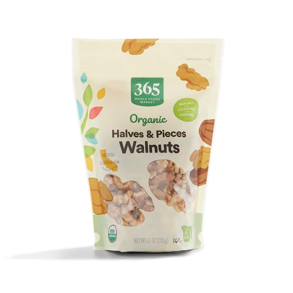 365 by Whole Foods Market, Organic Halves & Pieces Walnuts, 10 Ounce (EXP 09/09/26)