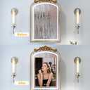 20"x30" LED Bathroom Medicine Cabinet with Mirror and Lights, Bronze Hand-Painted Baroque Bathroom Storage with Mirror, Recessed / Wall Mounted, Dimmable 3 Color Lighting Anti-fog ( with 1 Organizer)