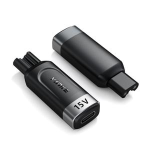 15V HQ8505 Type-C Shaver Adapter Charging Converter for Philips Norelco 7000 3000 Series, OneBlade QP6520 QP6530 QP6510, USB-C Shaver Charger Converter Without Charger Cord (1 PC)