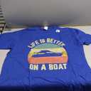 Funny Boating Shirt Retro Gift Life Better On a Boat Captain T-Shirt, Size XL