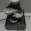 Tolatr Zen Waterfall Fountain Indoor – Small Indoor Water Fountains with Relaxing Waterfall Feature, Decorative Water Fall Fountain for Home & Office (Colorful Light)