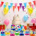 2 x 10 Pieces Happy Birthday Decorations Set,3D Table Toppers Double Sided Stand Cards for Party Supplies,Colorful Birthday Themed Honeycomb Centerpiece. (4 year old)