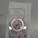 Loheckle for iPhone 17 Air Case with Stand- Compatible with MagSafe Women Girls Cute Clear Aesthetic Unique Design Soft TPU Magnetic Ring Phone Cover for Apple 17 Air, Purple Flower